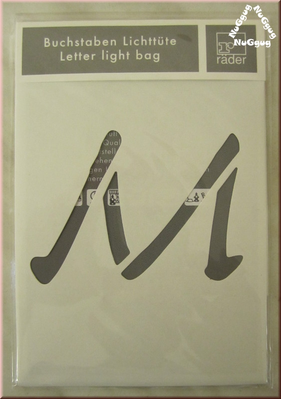 Lichttüte Buchstabe "M" von Räder, Buchstaben Lichttüte