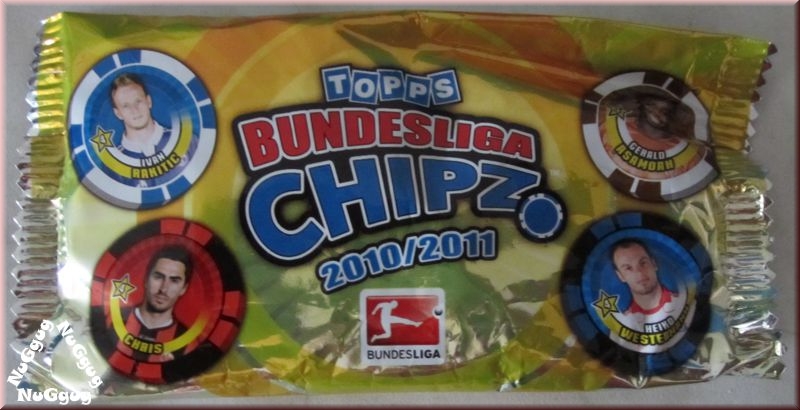 Topps Bundesliga Chipz 2010/2011. Rakitic. Asamoah. Chris. Westermann