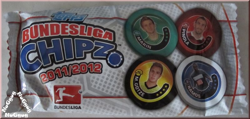 Topps Bundesliga Chipz 2011/2012. Marin. Pinola. M. Götze. Ramos