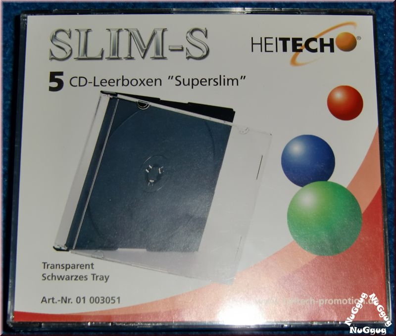 CD-Leerboxen Superslim. 5 Stück