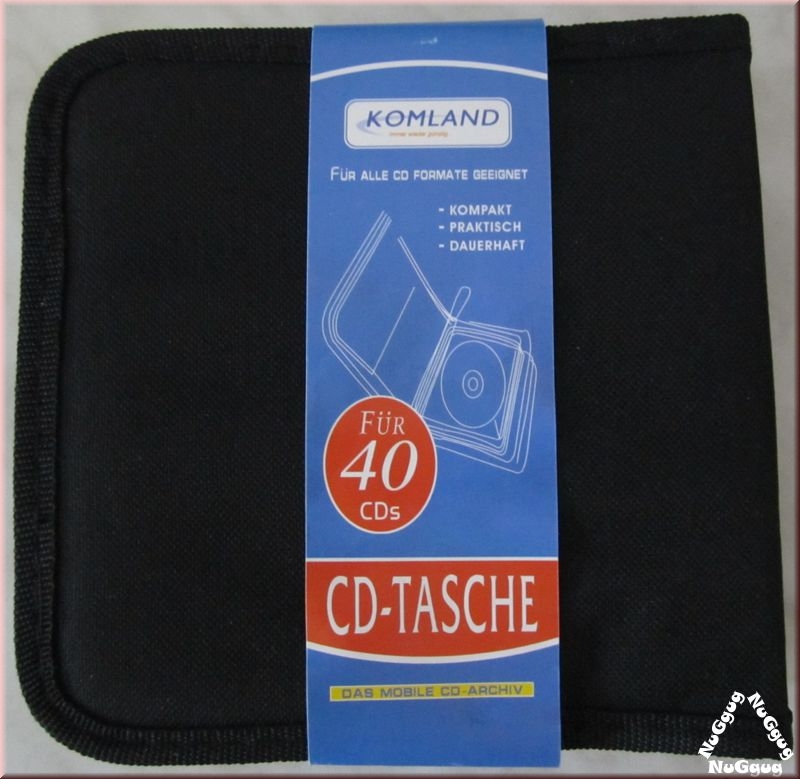 CD/DVD-Tasche für 40 CDs/DVDs, schwarz