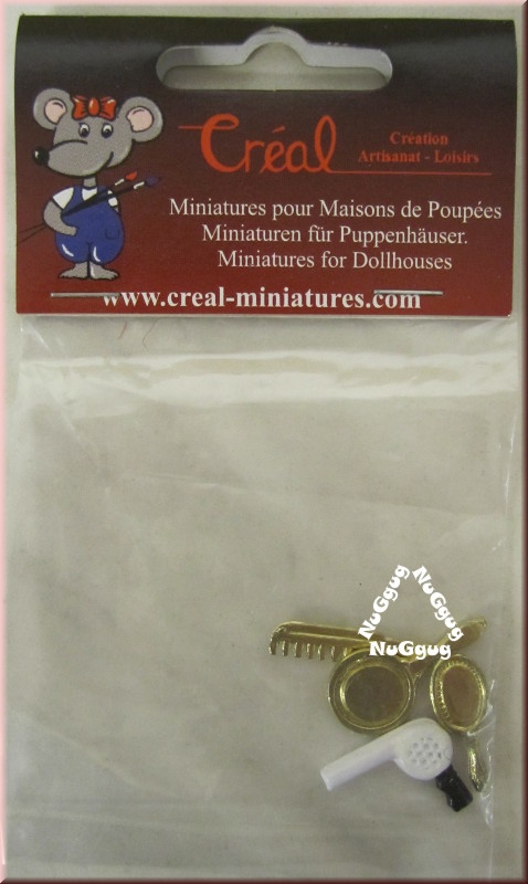 Puppenhaus Créal Miniatures 72984, Bad-Utensilien