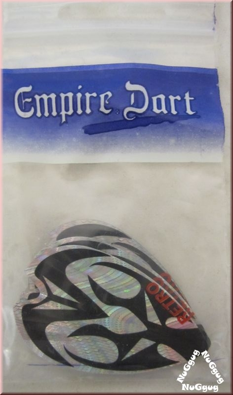 Empire Dart, Fly-Set "Retro Metallic 2D", silber/schwarz