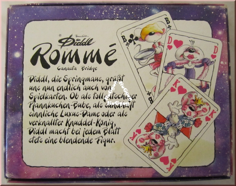 Diddl Rommé, Canasta, Bridge, mit Diddl-Motiv, 2 x 55 Karten