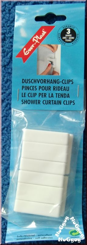 Duschvorhang-Clips. weiß. 2 Stück