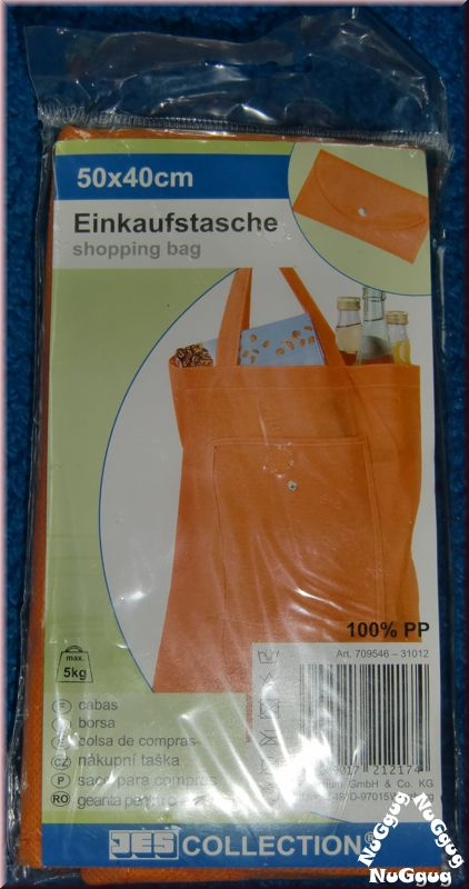 Einkaufstasche 50 x 40 cm, orange, 5kg belastbar