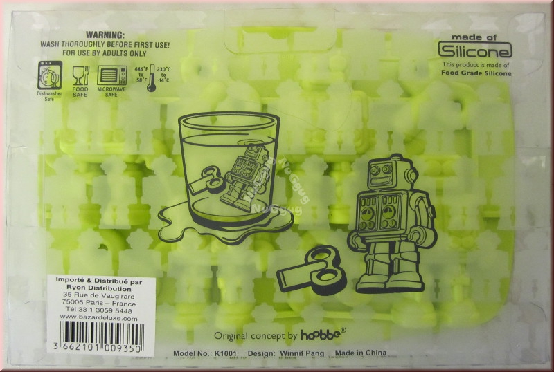 Cool Robots Chocolate Ice tray, Eiswürfel, Pralinen und Schokoladen Form, Silikon