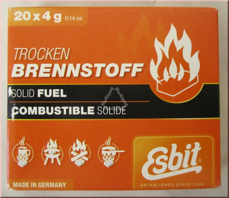 Esbit Trockenbrennstoff, 20 x 4g