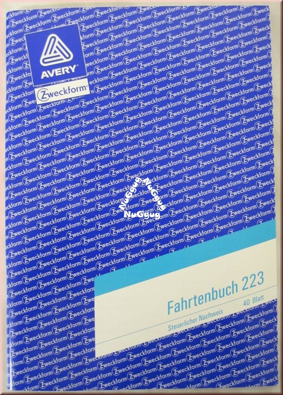 Fahrtenbuch 223, 40 Blatt, von Avery Zweckform