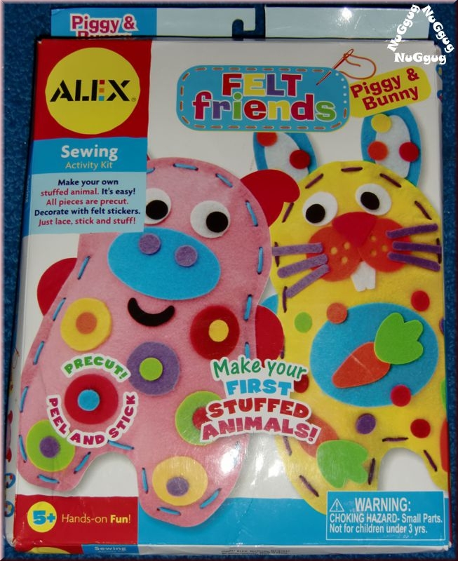 Felt Friends Piggy & Bunny, Filz-Freunde Bastel-Set