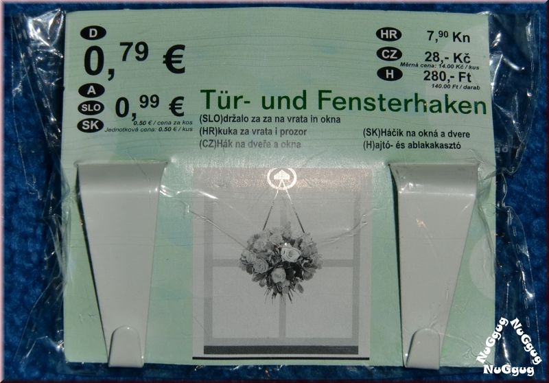 Tür- und Fensterhaken. weiß