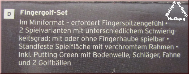 Fingergolf-Set von Tschibo, Finger Golf Set