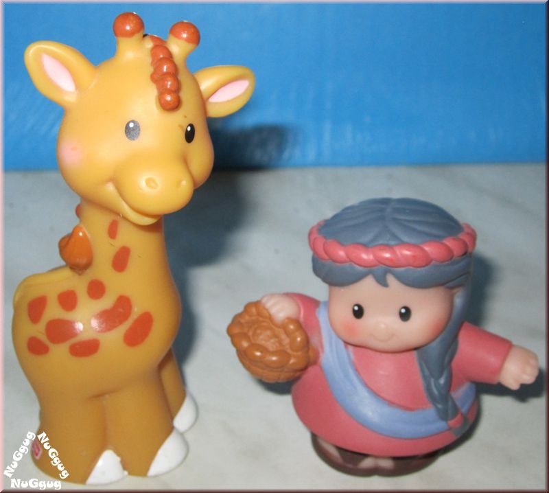 Little People Arche Noah, 2 Figuren, Giraffe + Noahs Frau von FisherPrice