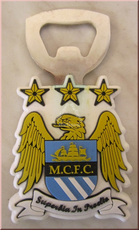 Flaschenöffner "M.C.F.C." Manchester City, magnetisch