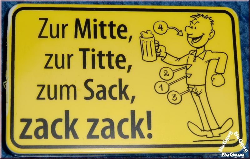 Flaschenöffner Zur Mitte...