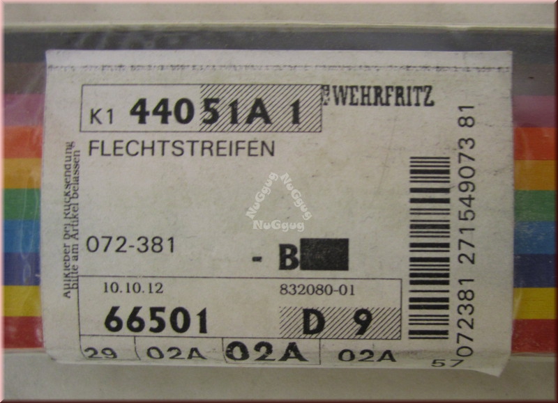 Flechtstreifen, 250 Streifen in 10 Farben, 50 x 1 cm, von Wehrfritz