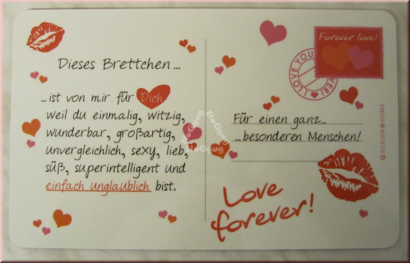 Frühstücksbrett "Love forever" von Design@Home