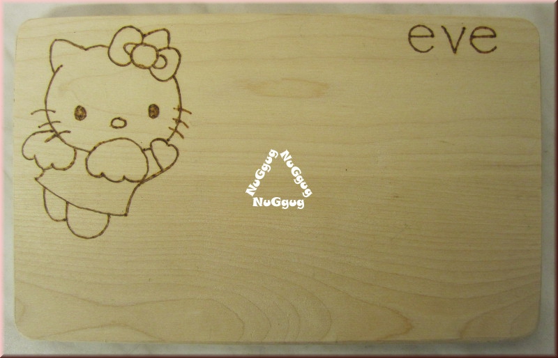 Frühstücksbrett "eve" mit Hello Kitty Motiv, aus Holz