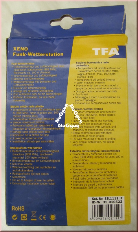 Xeno Funk Wetterstation TFA 35.1111.IT