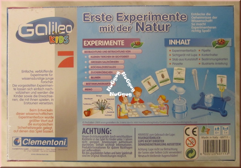 Galileo Kids, Erste Experimente mit der Natur, von Clementoni