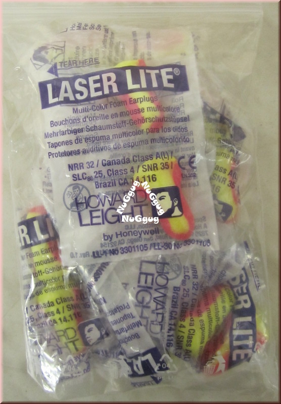 Gehörschutzstöpsel Laser Lite, 20 Stück, 10 Paar