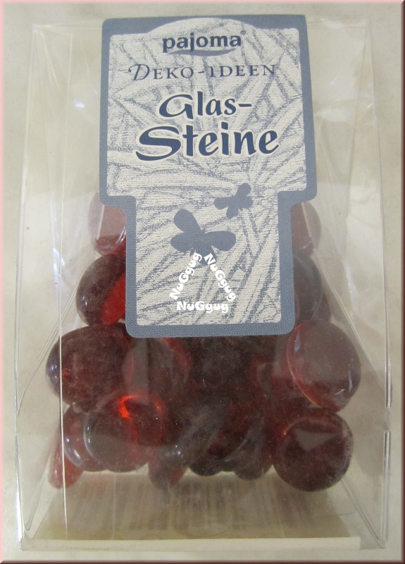 Glas-Steine, rot