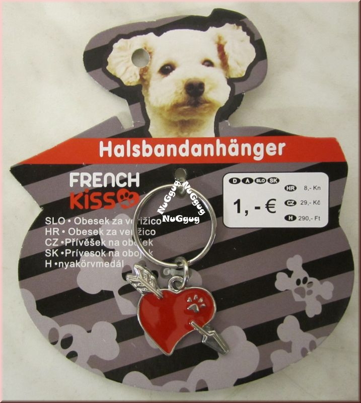 Halsbandanhänger "French Kiss" für Hunde und Katzen