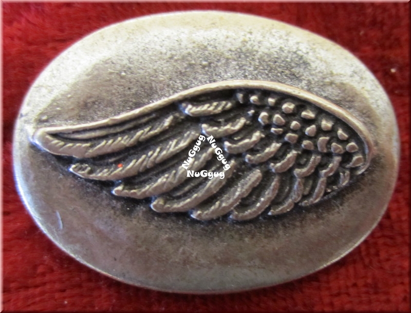 Handschmeichler "your wing to fly", oval, silberfarben