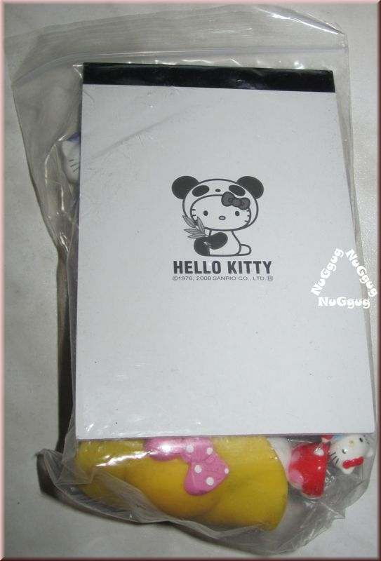 Hello Kitty Set mit 1 Notizblock + 1 Anhänger + 9 Figuren