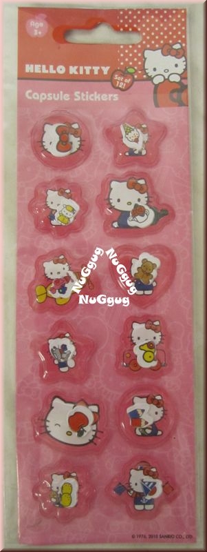 Hello Kitty Capsulate Sticker, 12 Stück