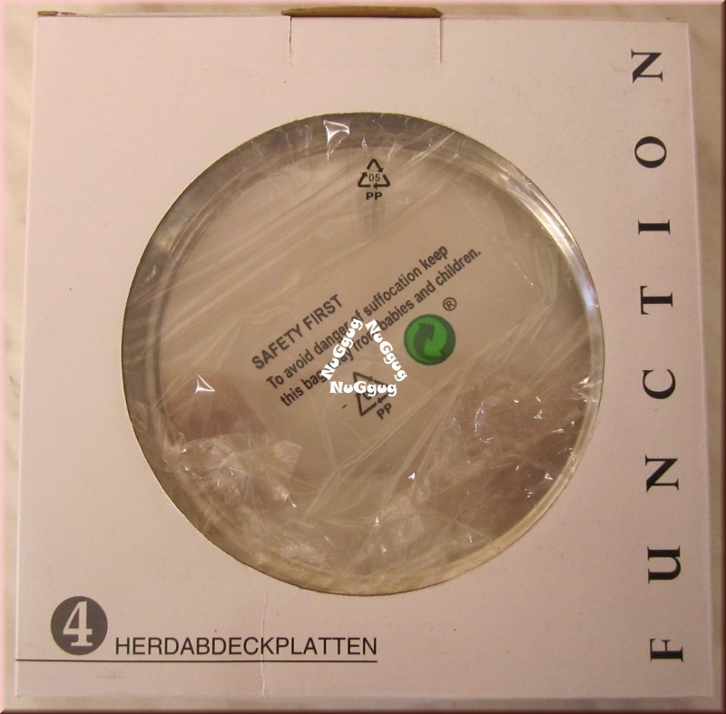 Herdabdeckplatten "Function", Edelstahl, Set mit 4 Stück