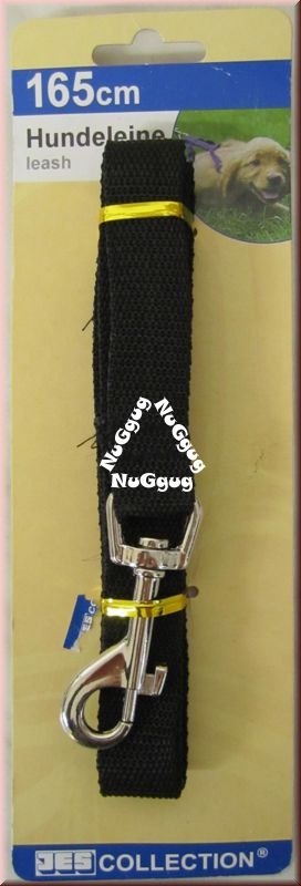 Hundeleine schwarz, JES-Collection, Länge 165 cm