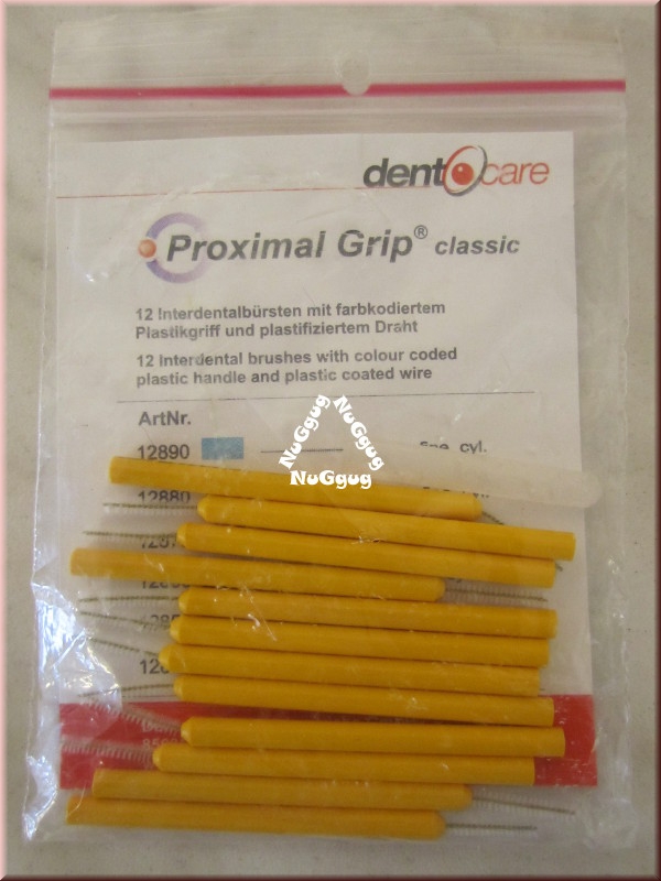 Interdentalbürsten Proximal Grip classic, xxxx-fine gelb, von dentacare, 12 Stück