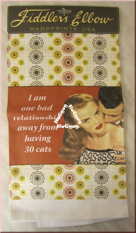 Geschirrtuch "I am one bad relationship..." Fiddlers Elbow Kitchen Towel, Küchenhandtuch