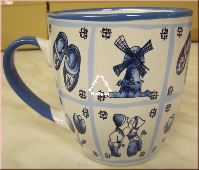 Kaffeepott mit Motiv "Holland", blau/weiß, Kaffeetasse