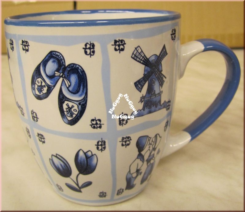 Kaffeepott mit Motiv "Holland", blau/weiß, Kaffeetasse