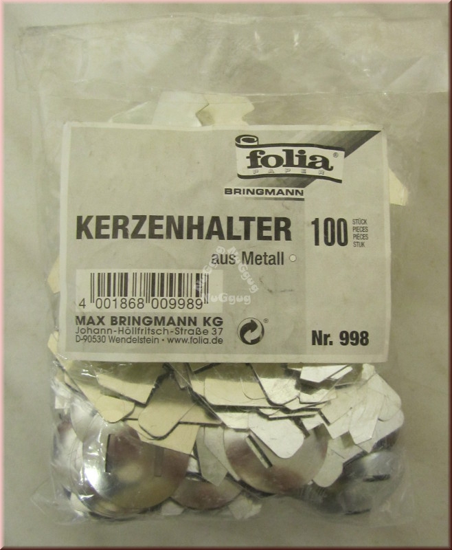 Folia Kerzenhalter für Laternen, Metall, 100 Stück