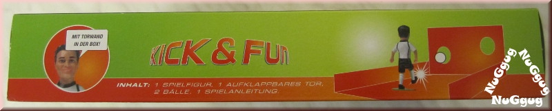 Kick & Fun Spiel-Set mit Torwand, Version 2, Spielfigur mit weißem Trikot