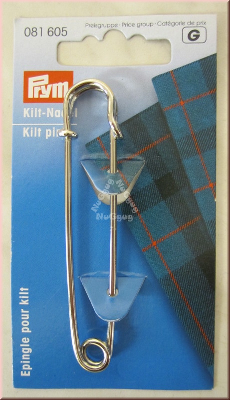 Kiltnadel, 76 mm, chromefarben, Prym Artikelnummer 081605