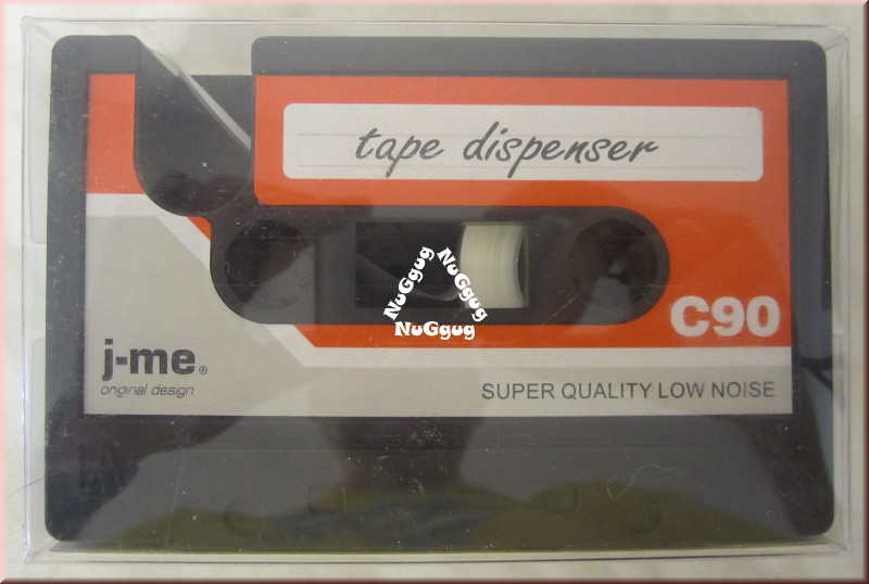 j-me Klebebandabroller "Kassette", tape dispenser, schwarz