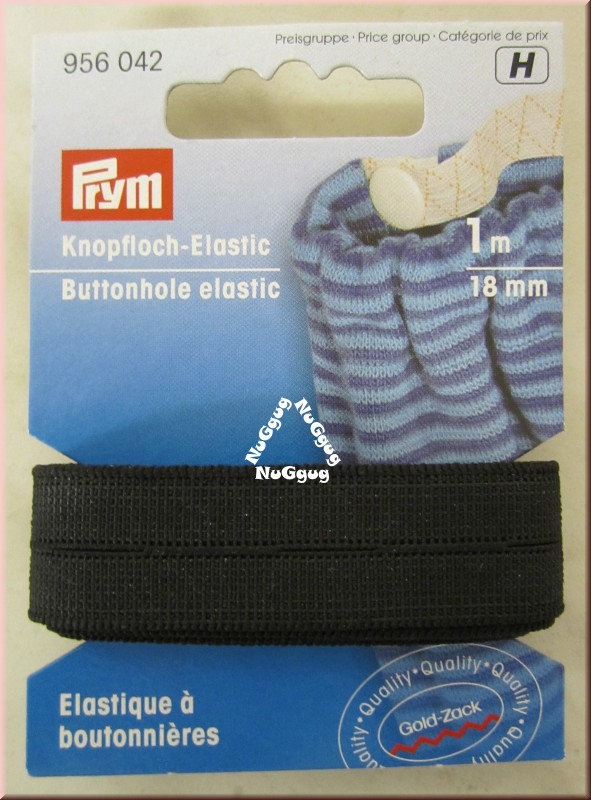 Prym 956042 Knopfloch-Elastic, 18 mm, 1 Meter