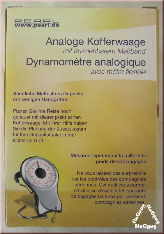 Analoge Kofferwaage bis 30kg von Pearl