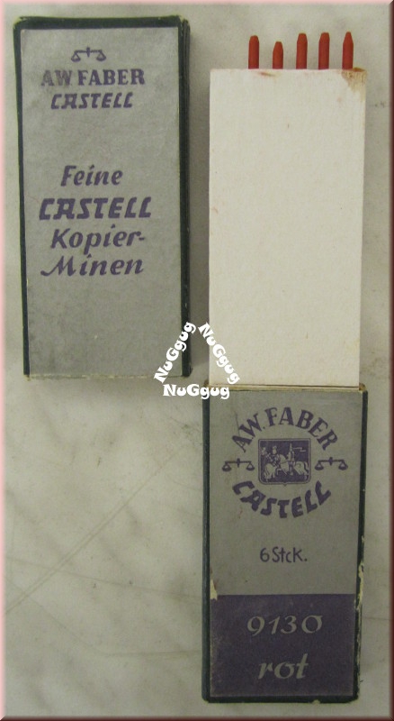 Faber-Castell Kopier-Minen 9130 rot, 5 Stück