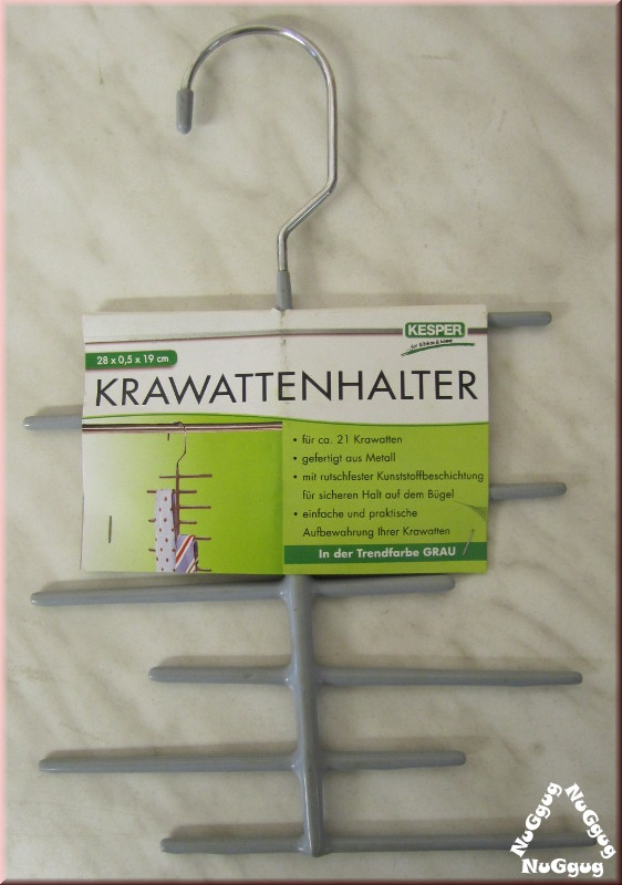 Krawattenhalter, grau, Krawattenbügel, von Kesper