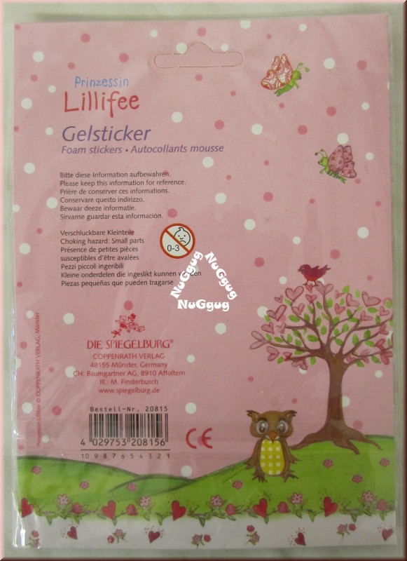 Prinzessin Lillifee Gelsticker mit Glitzerstein, Artikelnummer 20815