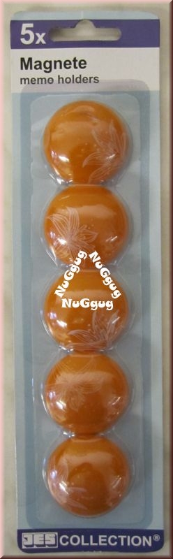 Magnete-Set orange. 5 Stück