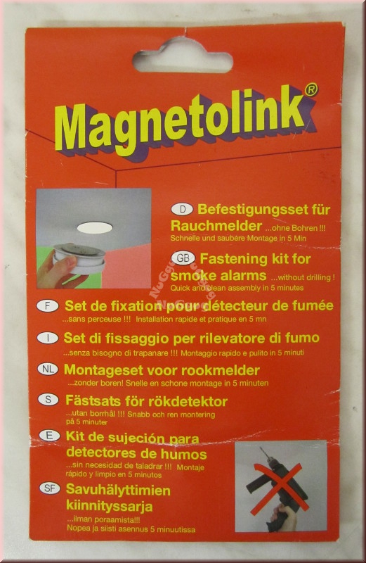 Magnetolink, Magnetbefestigung für Rauchmelder