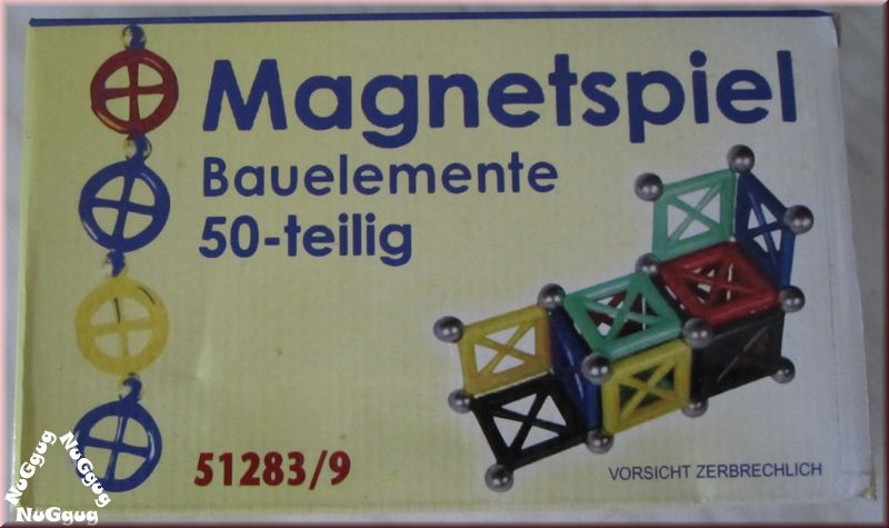 Magnetspiel Bauelemente. 50-teilig. bunt