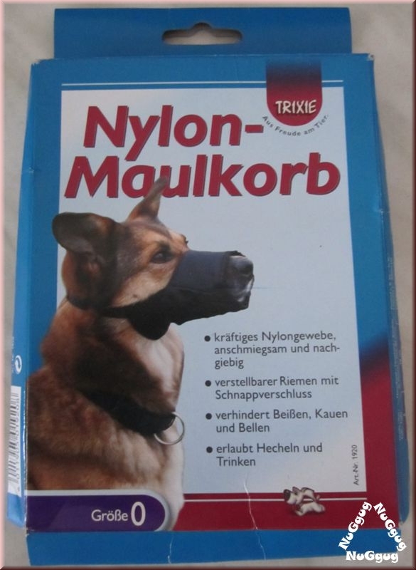 Nylon-Maulkorb von Trixie für Hunde. Größe 0