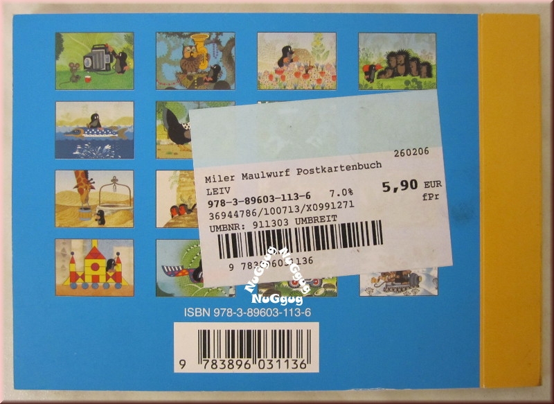 Das Maulwurf Postkartenbuch, 16 Postkarten